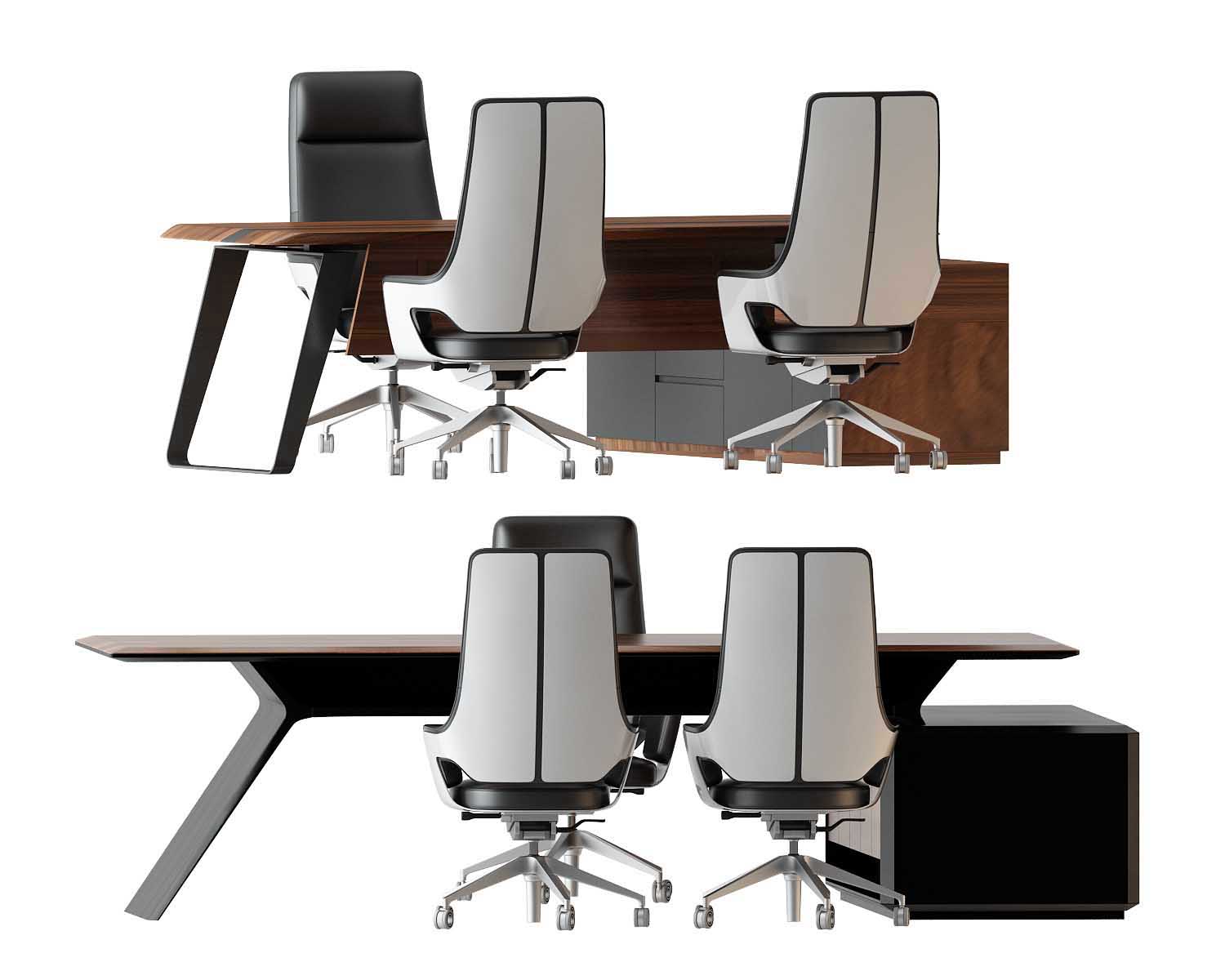老板桌办公桌3d模型