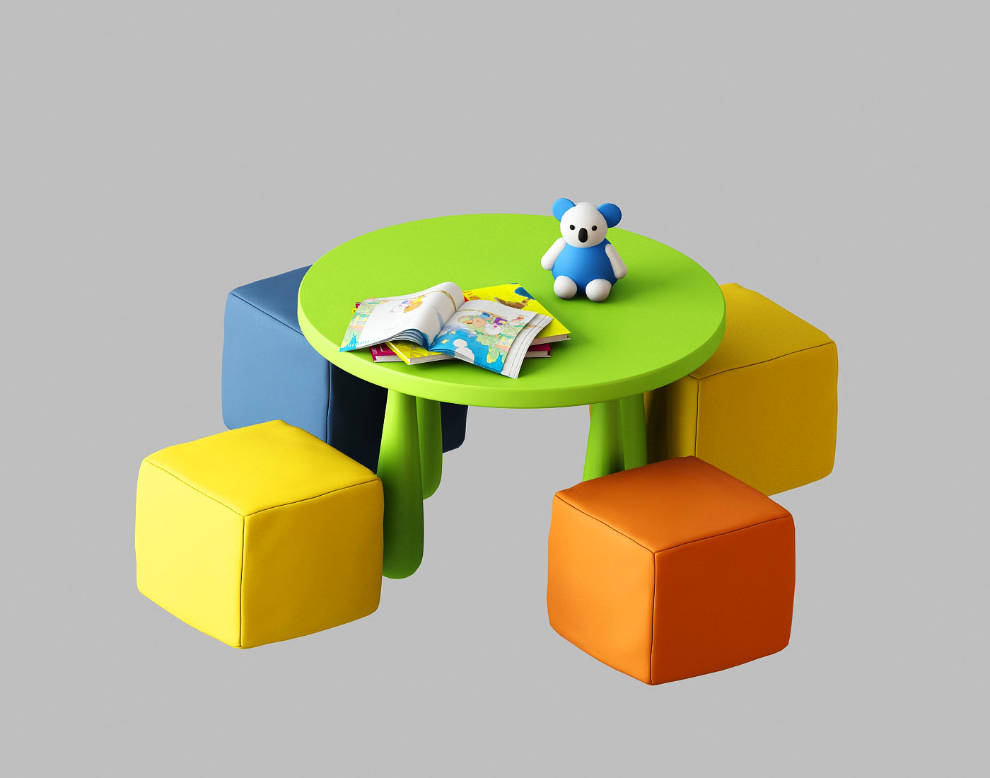 儿童桌椅3d模型
