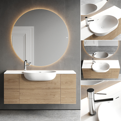 浴室柜台盆3d模型