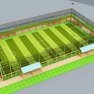 室外足球场3d模型