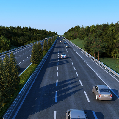 高速公路景观3d模型