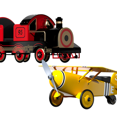 玩具飞机火车3d模型