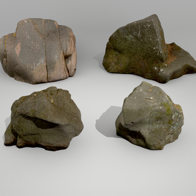 岩石石头3d模型