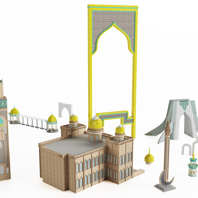 伊斯兰教建筑3d模型