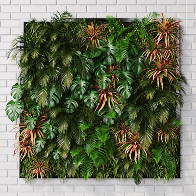 植物墙3d模型