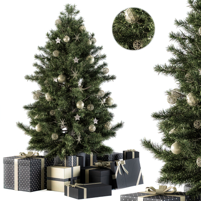 圣诞树礼物盒3d模型