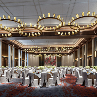 酒店宴会厅3d模型