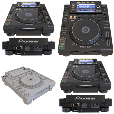 DJ打碟机3d模型下载