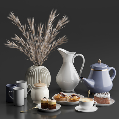 茶具用品3d模型下载