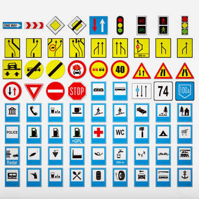 交通标识牌指示牌3d模型