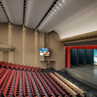 室内剧院活动室文艺演播厅3d模型