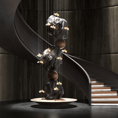 楼梯间楼梯景观雕塑3d模型