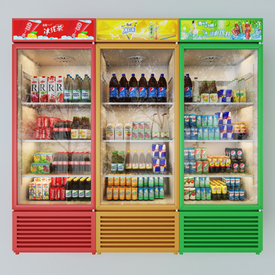 饮料柜冰箱冰柜3d模型下载