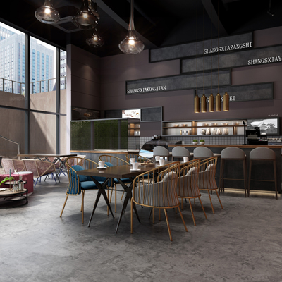 咖啡厅3d模型