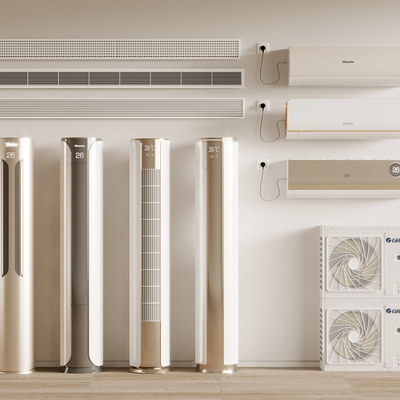 立式空调壁挂空调3d模型