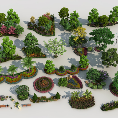 绿植灌木树木盆栽3d模型