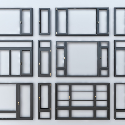 铁艺窗户窗框3d模型