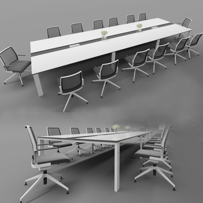 大型会议桌椅3d模型