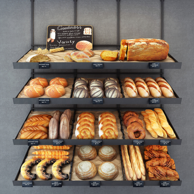 面包甜甜圈3d模型