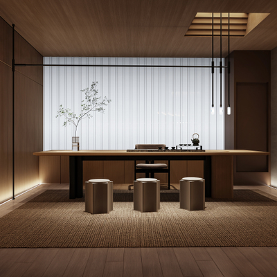禅意茶室3d模型