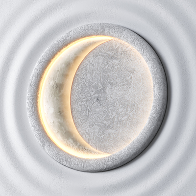 石膏月亮壁灯3d模型