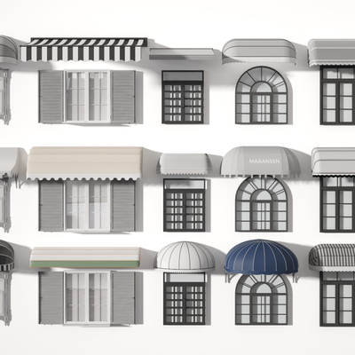 窗户窗套遮雨棚3d模型