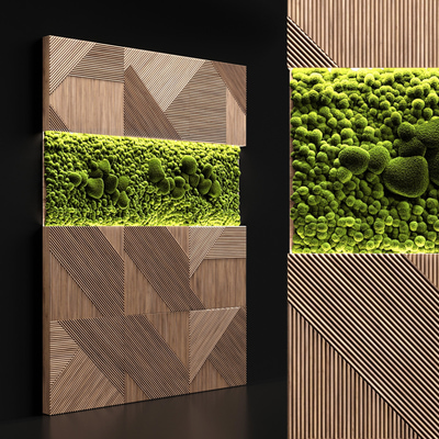 植物墙3d模型
