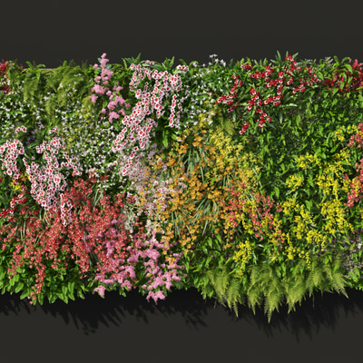 植物墙绿植3d模型