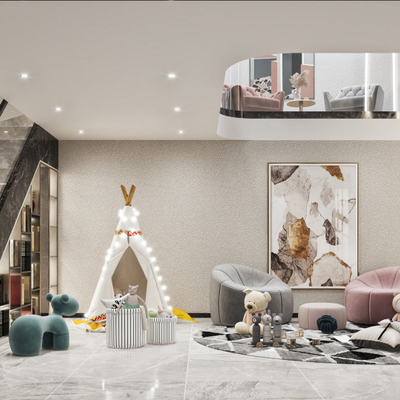儿童休息室娱乐室3d模型
