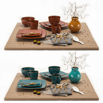 陶瓷餐具碗筷3d模型