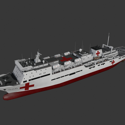 军舰3dmax模型