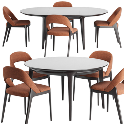 圆形餐桌椅3d模型