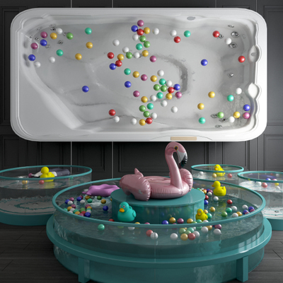 儿童浴缸儿童水池3d模型