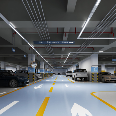 地下停车场3d模型