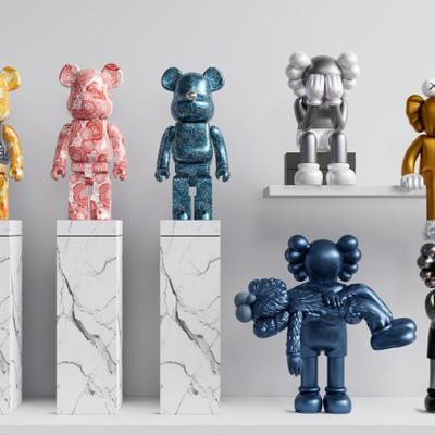 暴力熊潮玩雕塑3d模型