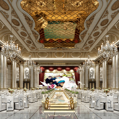婚礼宴会厅3d模型