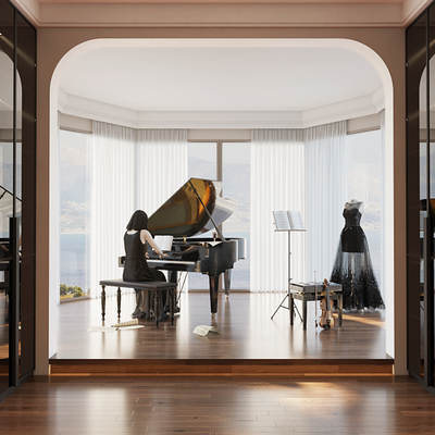 钢琴房3d模型