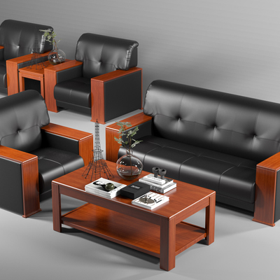 办公沙发组合3d模型