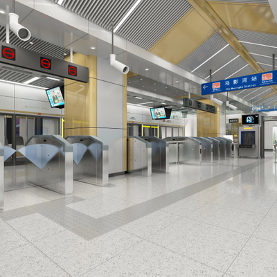 地铁站安检口3d模型