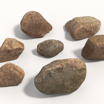 景观石小石头3d模型