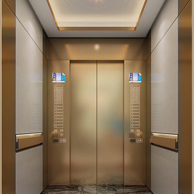 电梯内部3d模型