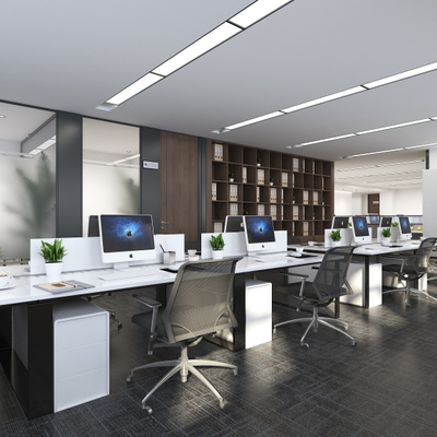 办公室办公区3d模型