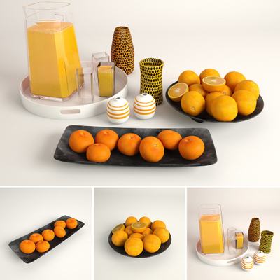 水果橘子3d模型