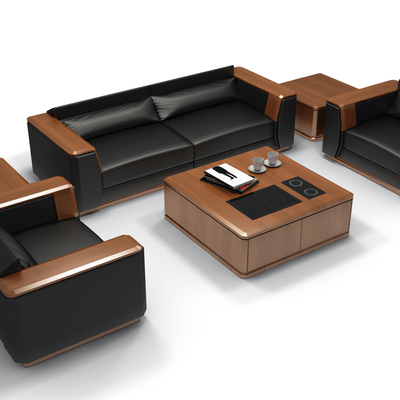 皮质办公沙发组合3d模型