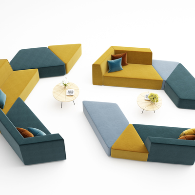 办公休息沙发3d模型