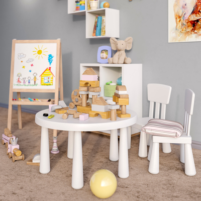 儿童桌椅儿童画板3d模型