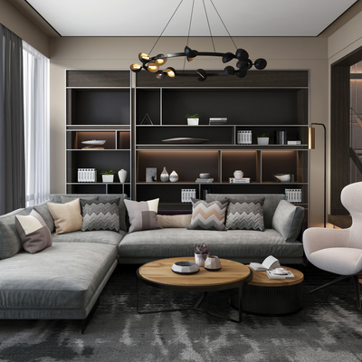 客厅沙发组合免费3d模型