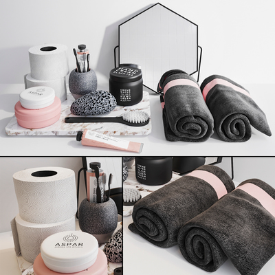 化妆品毛巾浴室用品3d模型