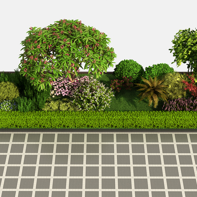 灌木草丛景观绿植3d模型