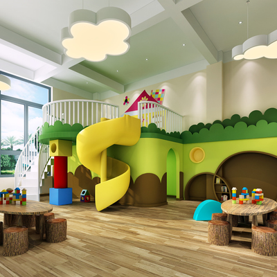 幼儿园活动室3d模型